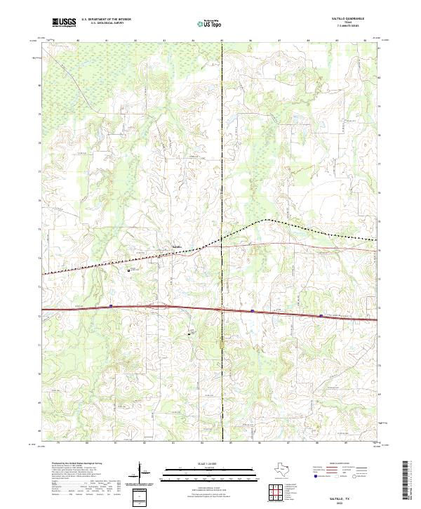 Saltillo topographic map thumbnail