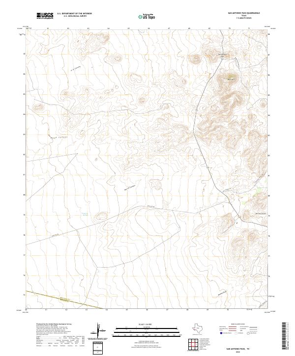 San Antonio Pass topographic map thumbnail