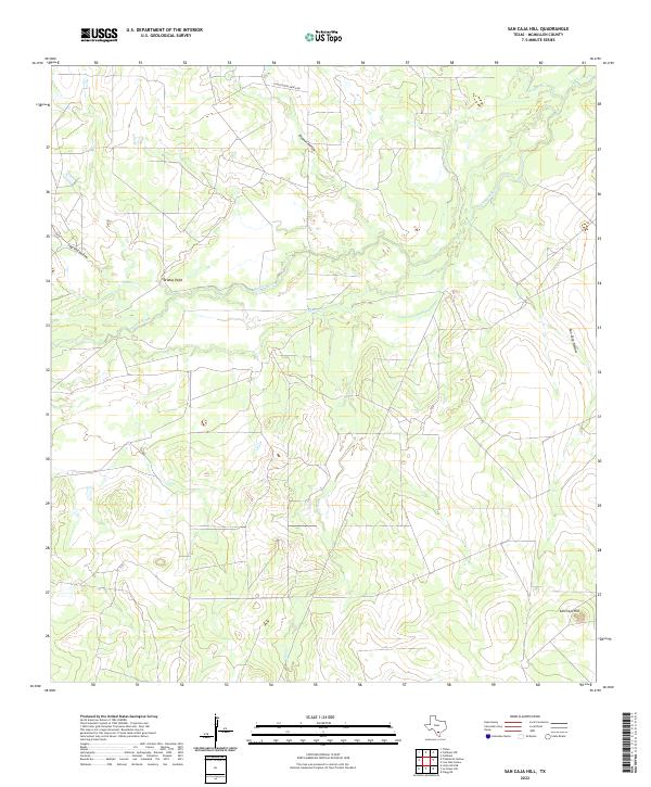 San Caja Hill topographic map thumbnail