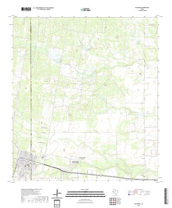 San Diego topographic map thumbnail