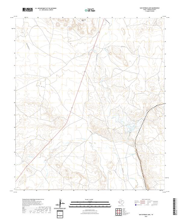 San Esteban Lake topographic map thumbnail