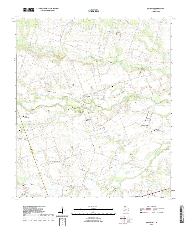 San Gabriel 2022 topographic map thumbnail
