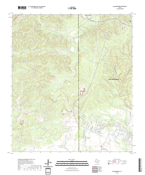 San Geronimo topographic map thumbnail