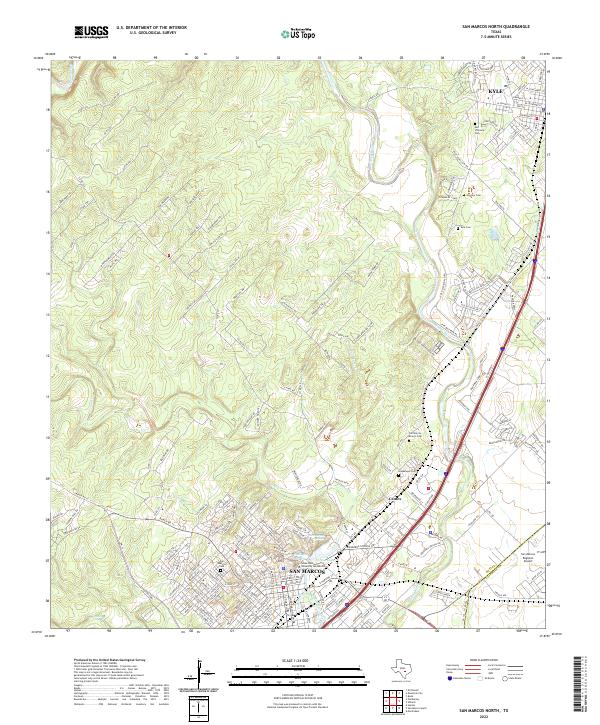 San Marcos North topographic map thumbnail