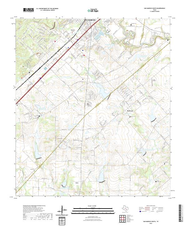 San Marcos South topographic map thumbnail