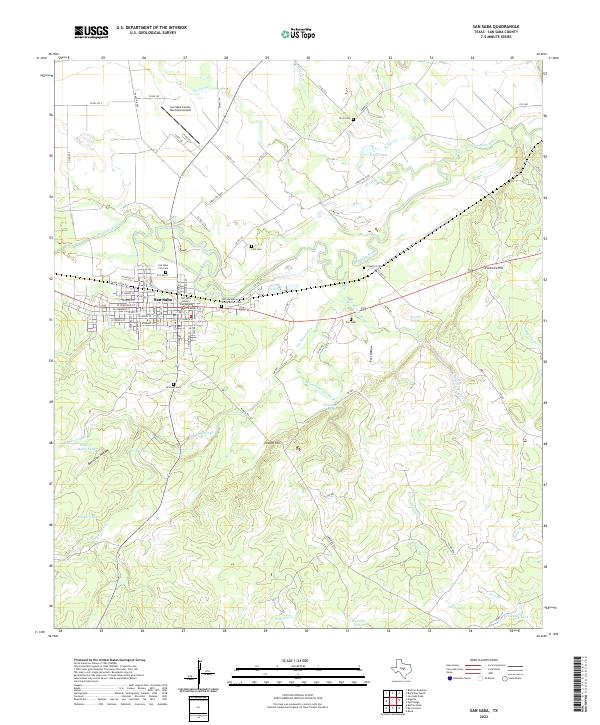 San Saba topographic map thumbnail