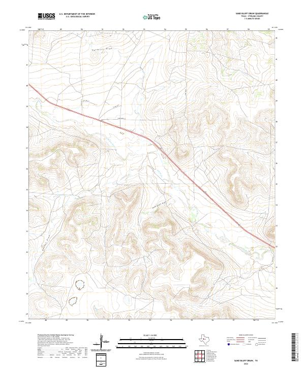 Sand Bluff Draw 2022 topographic map thumbnail