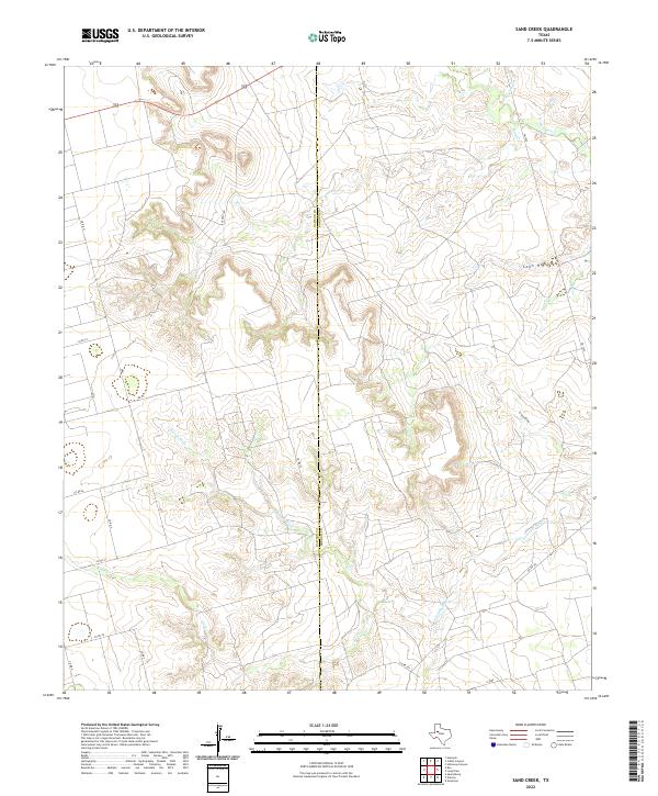 Sand Creek 2022 topographic map thumbnail