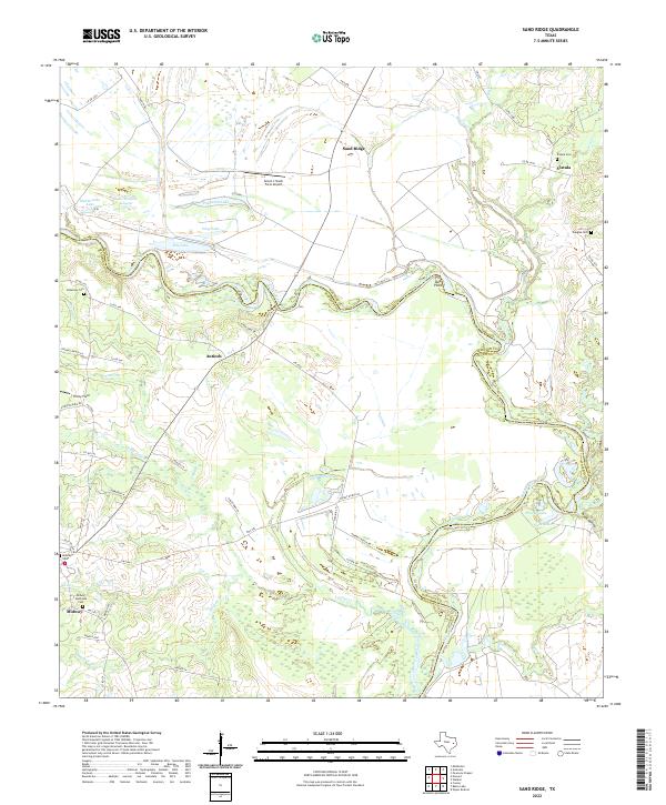 Sand Ridge 2022 topographic map thumbnail