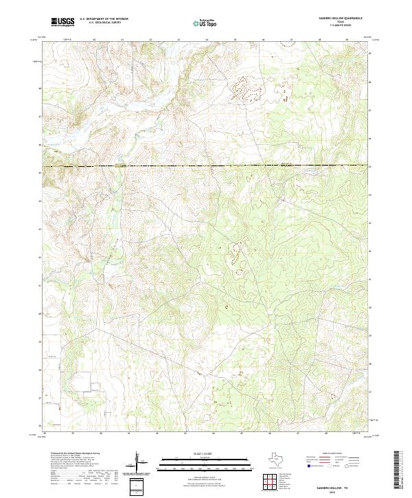 Sanders Hollow topographic map thumbnail