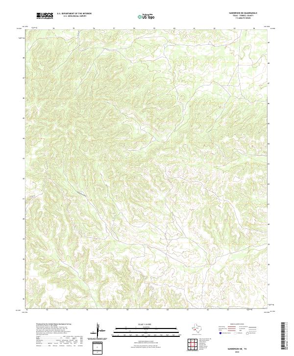 Sanderson NE topographic map thumbnail