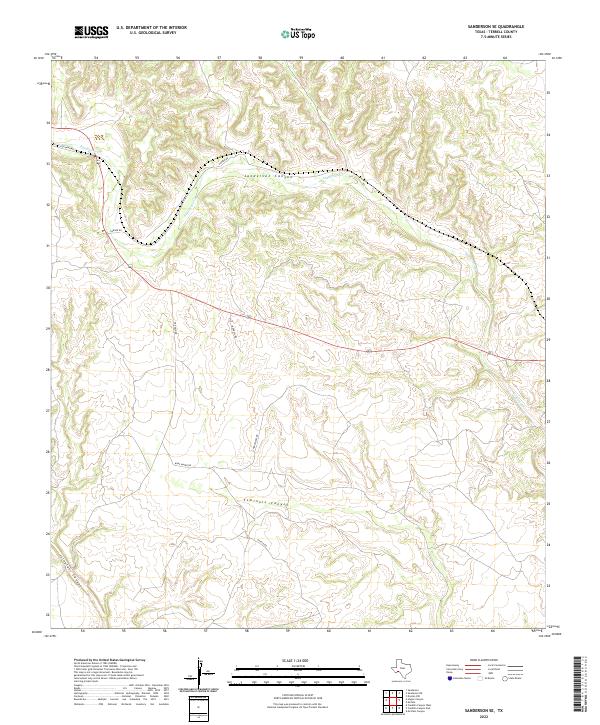 Sanderson SE 2022 topographic map thumbnail