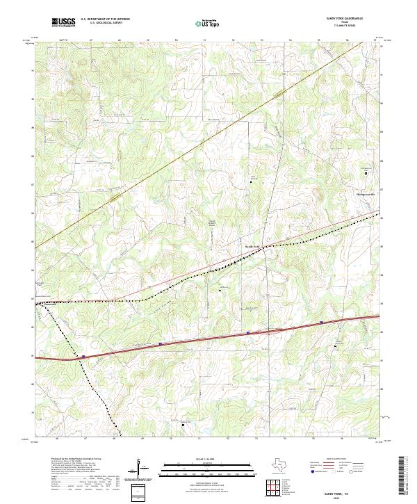 Sandy Fork topographic map thumbnail