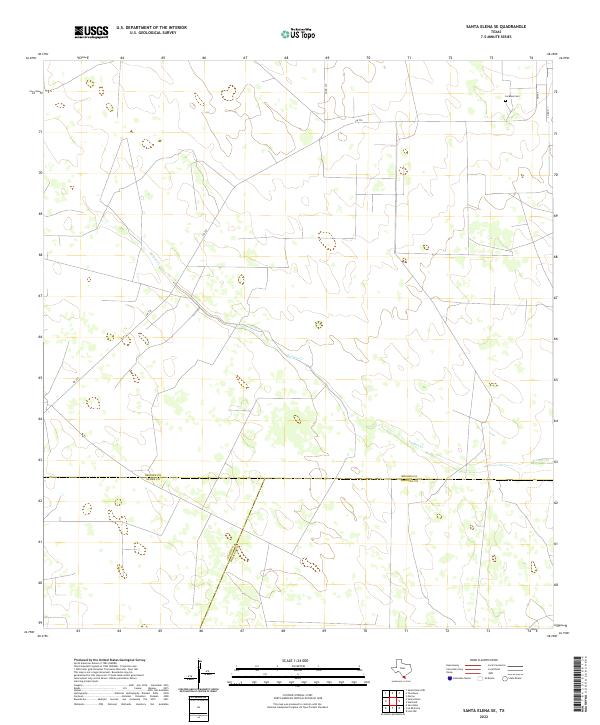 Santa Elena SE 2022 topographic map thumbnail