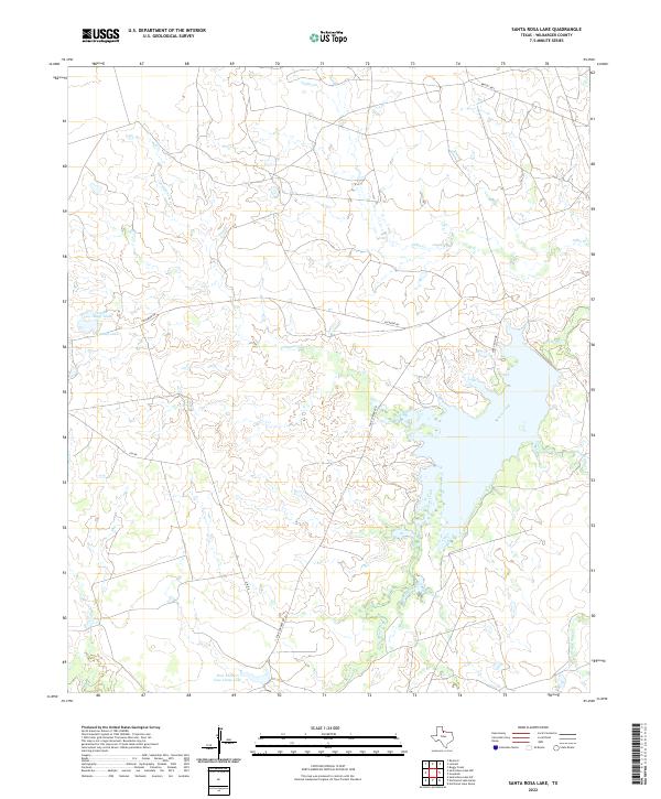 Santa Rosa Lake topographic map thumbnail