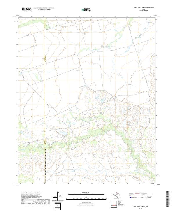 Santa Rosa Lake NW topographic map thumbnail