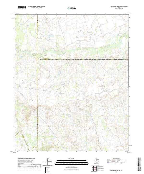 Santa Rosa Lake SW topographic map thumbnail