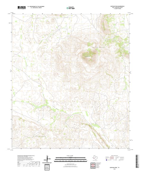 Santiago Peak topographic map thumbnail