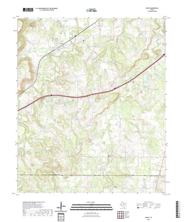 Santo topographic map thumbnail