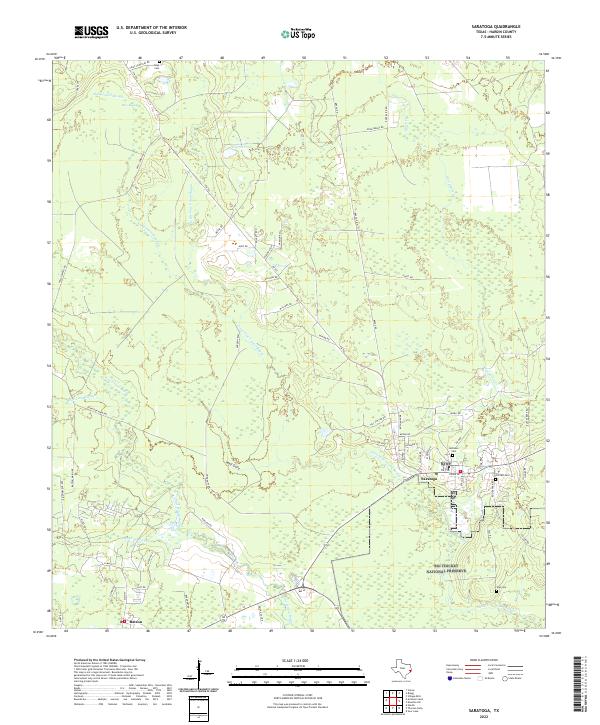 Saratoga 2022 topographic map thumbnail