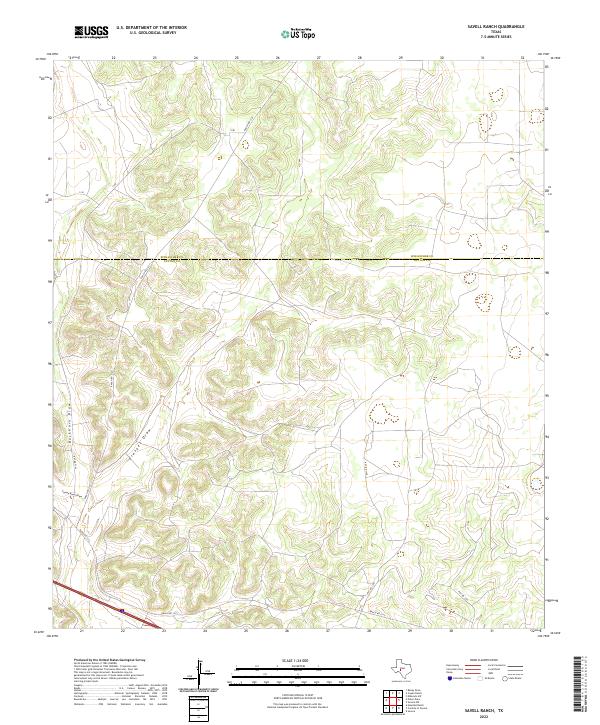 Savell Ranch topographic map thumbnail