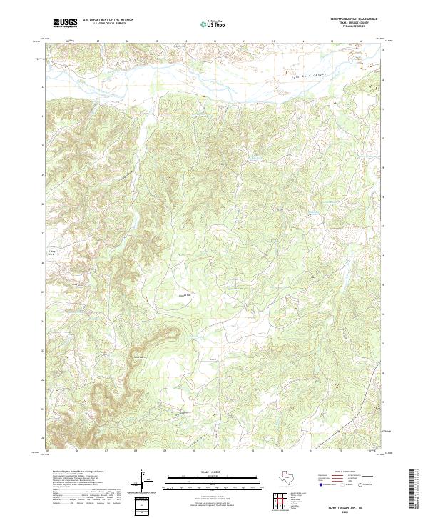 Schott Mountain 2022 topographic map thumbnail