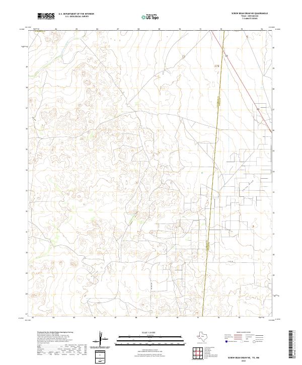 Screw Bean Draw NE 2022 topographic map thumbnail