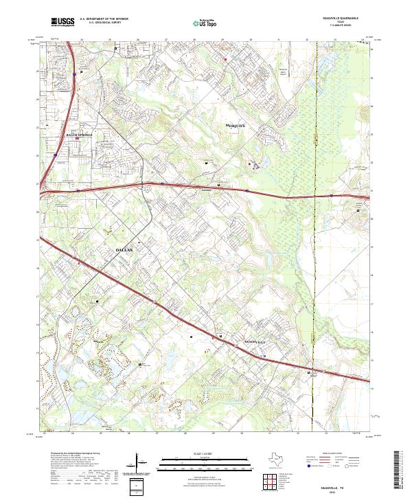 Seagoville topographic map thumbnail