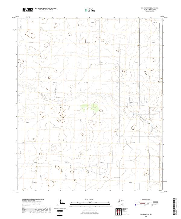 Seagraves SE topographic map thumbnail