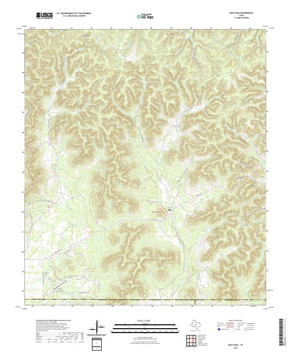 Seco Pass topographic map thumbnail