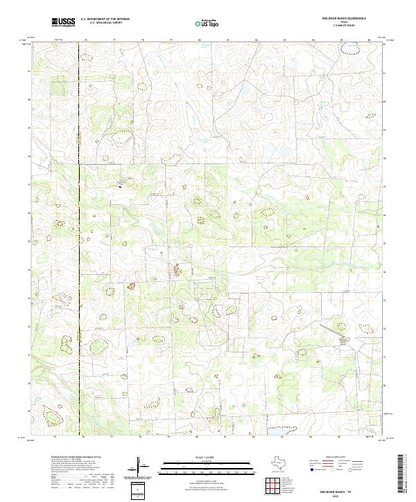 Seeligson Ranch topographic map thumbnail