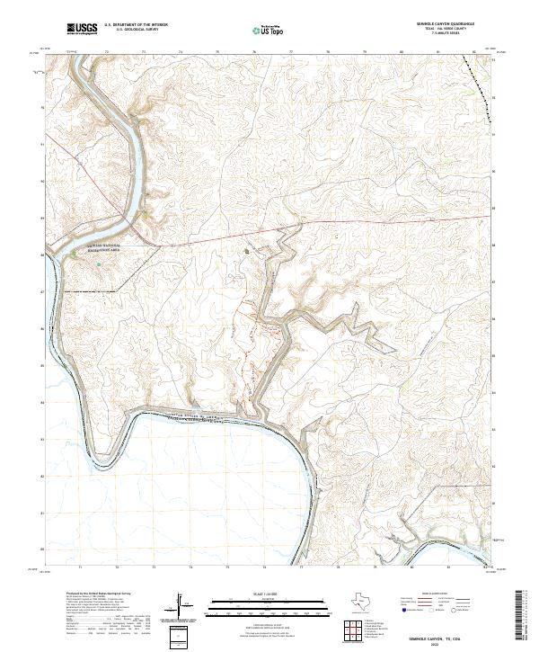 Seminole Canyon topographic map thumbnail