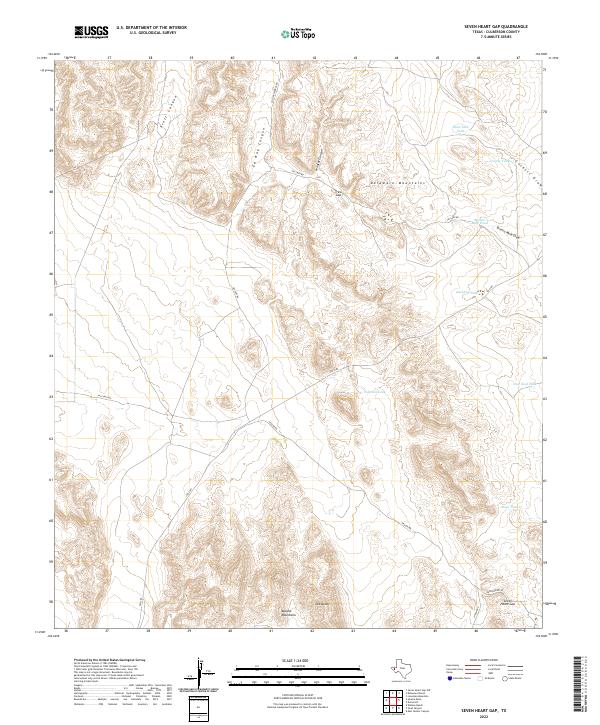 Seven Heart Gap topographic map thumbnail