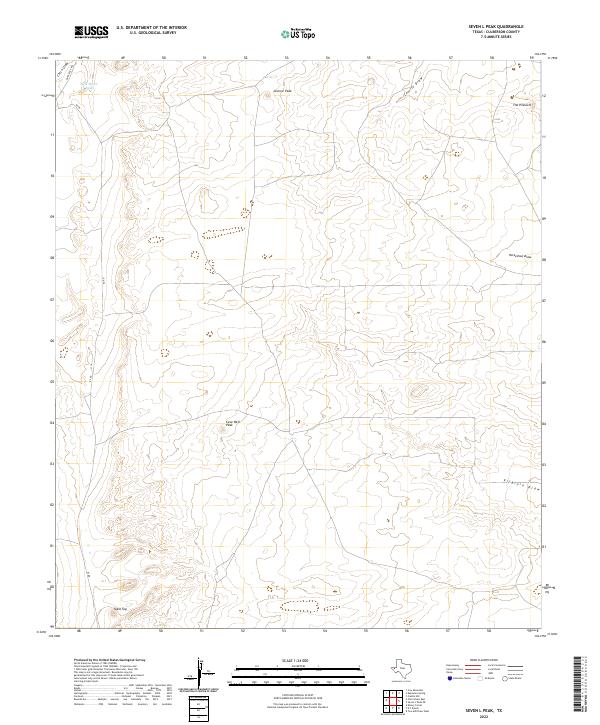 Seven L Peak topographic map thumbnail