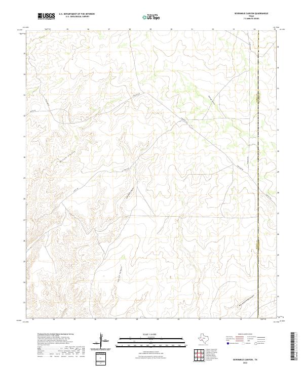 Sevenmile Canyon topographic map thumbnail