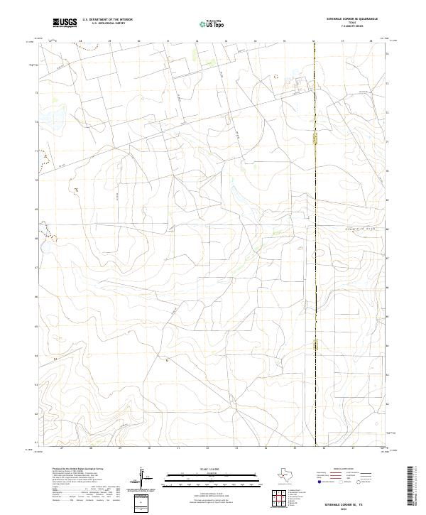 Sevenmile Corner SE 2022 topographic map thumbnail