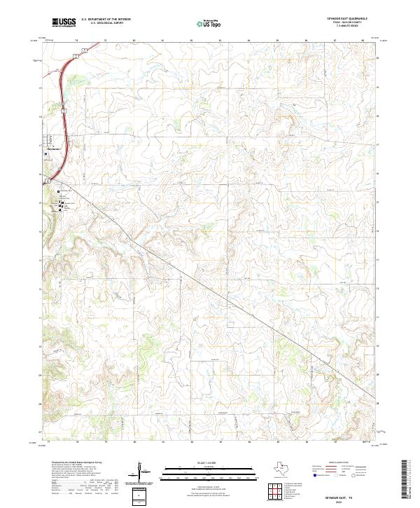 Seymour East topographic map thumbnail
