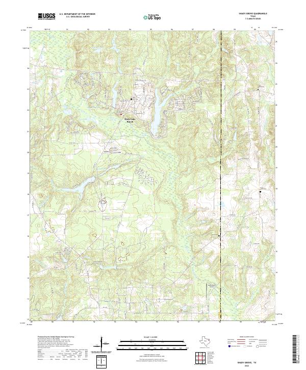 Shady Grove topographic map thumbnail