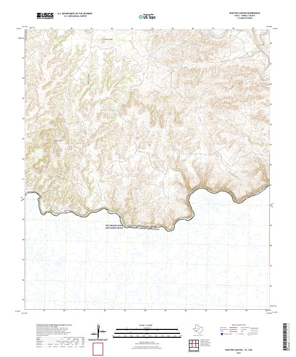 Shafter Canyon topographic map thumbnail