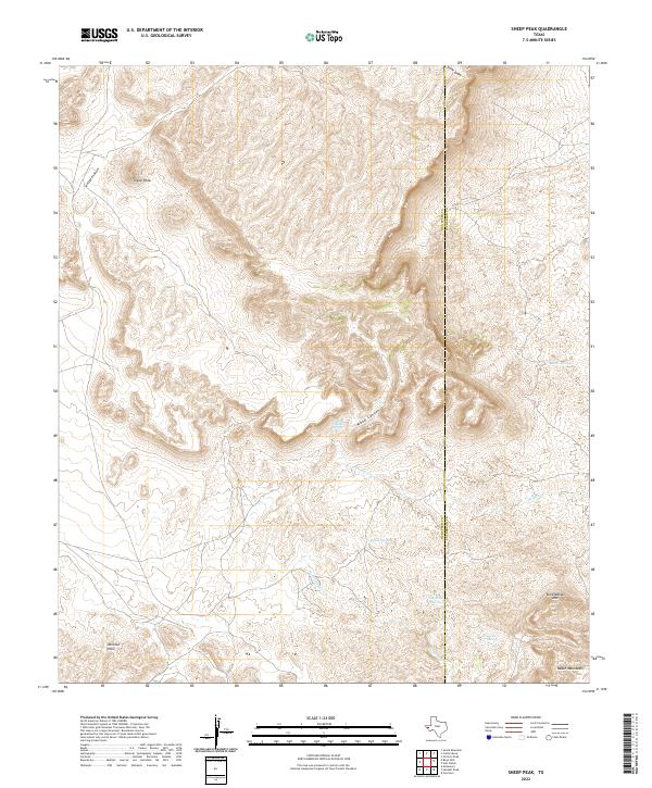 Sheep Peak 2022 topographic map thumbnail
