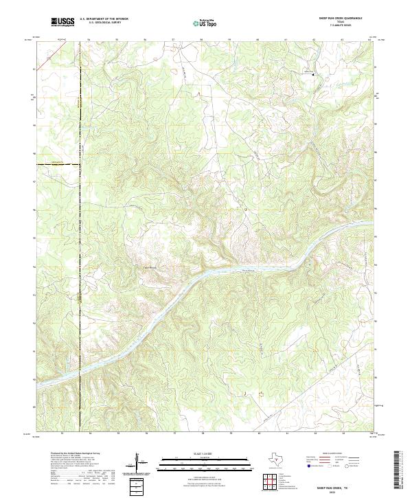Sheep Run Creek topographic map thumbnail