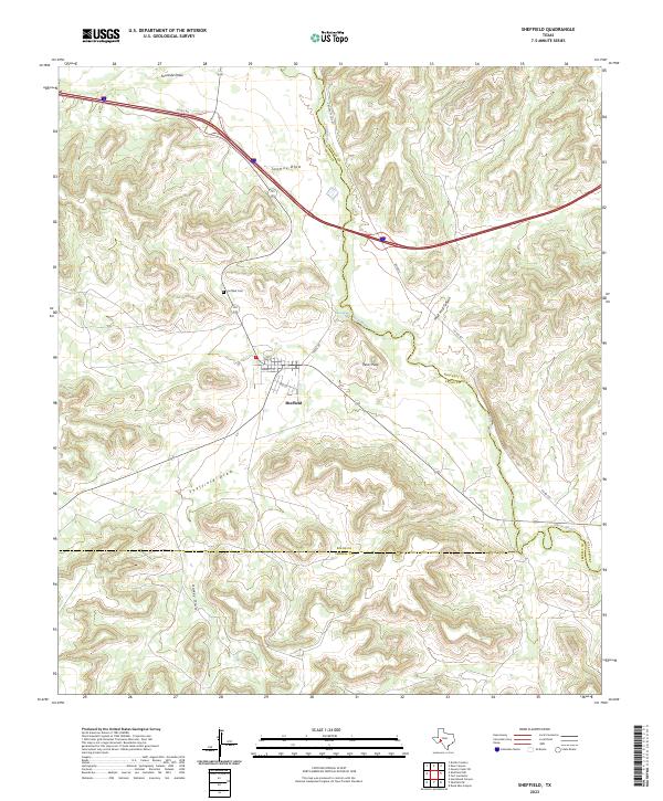 Sheffield topographic map thumbnail