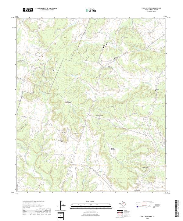 Shell Mountains 2022 topographic map thumbnail