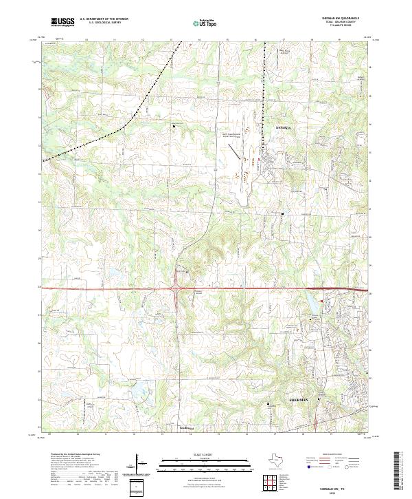 Sherman NW topographic map thumbnail