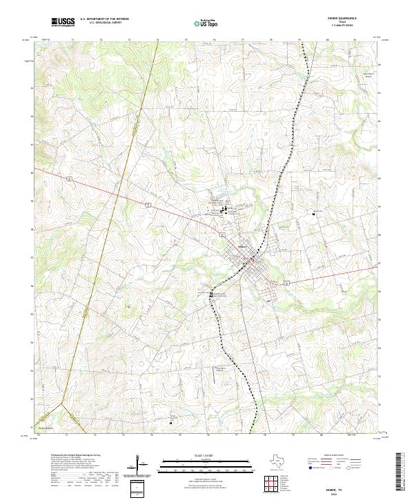 Shiner topographic map thumbnail