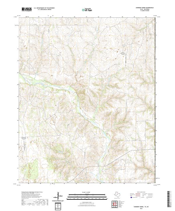 Shinnery Creek topographic map thumbnail