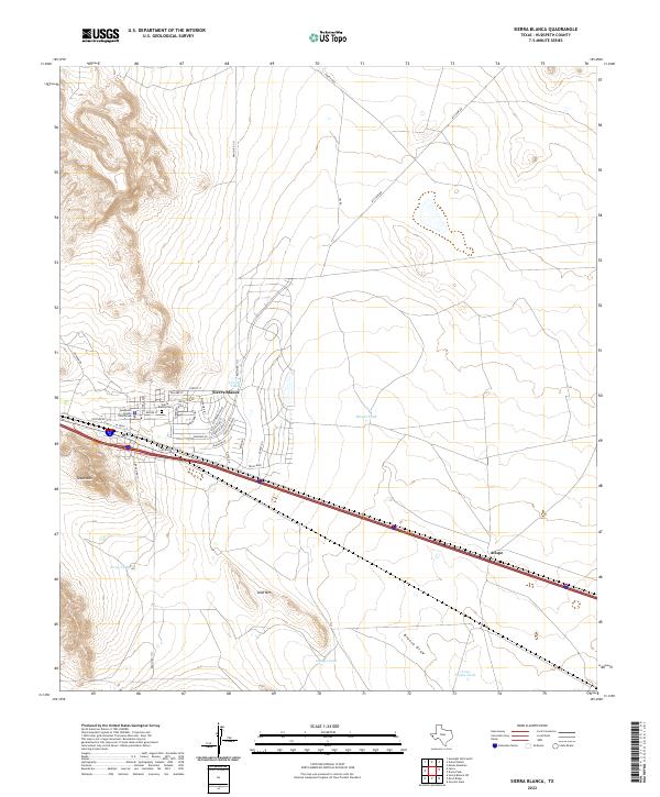 Sierra Blanca topographic map thumbnail
