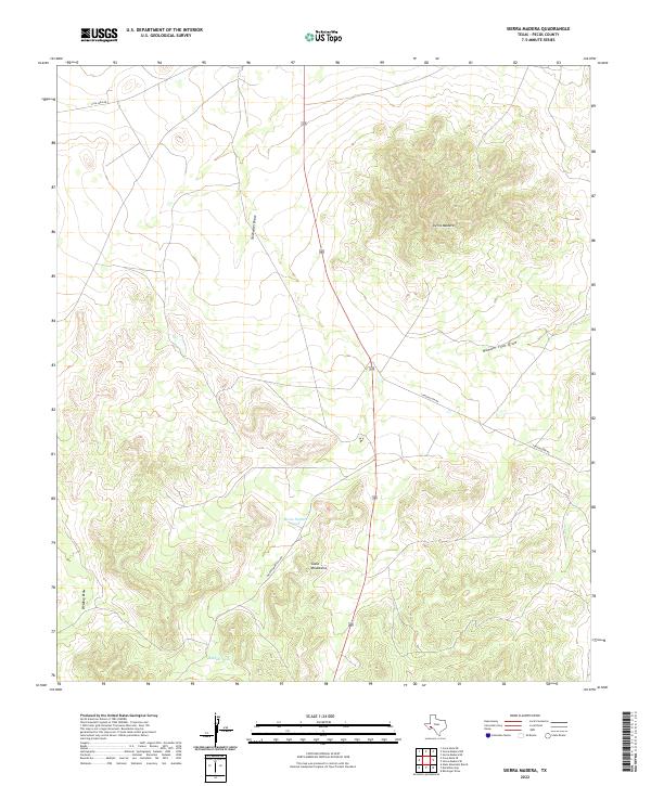 Sierra Madera topographic map thumbnail