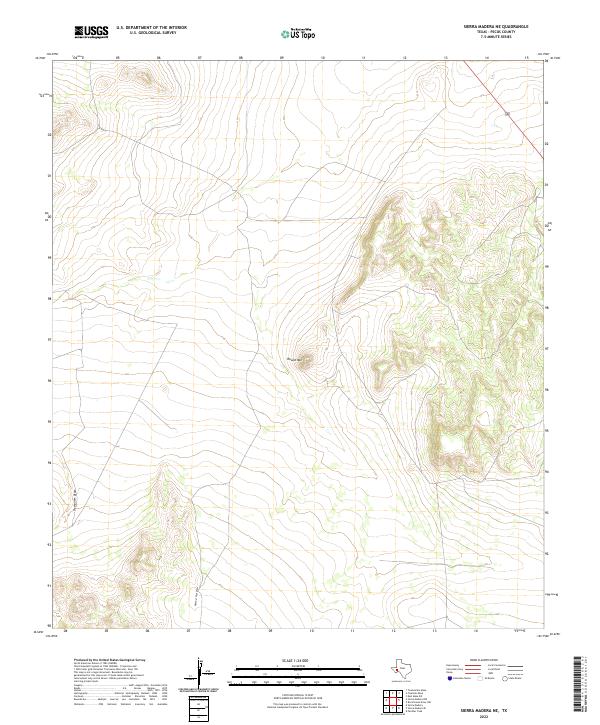 Sierra Madera NE topographic map thumbnail