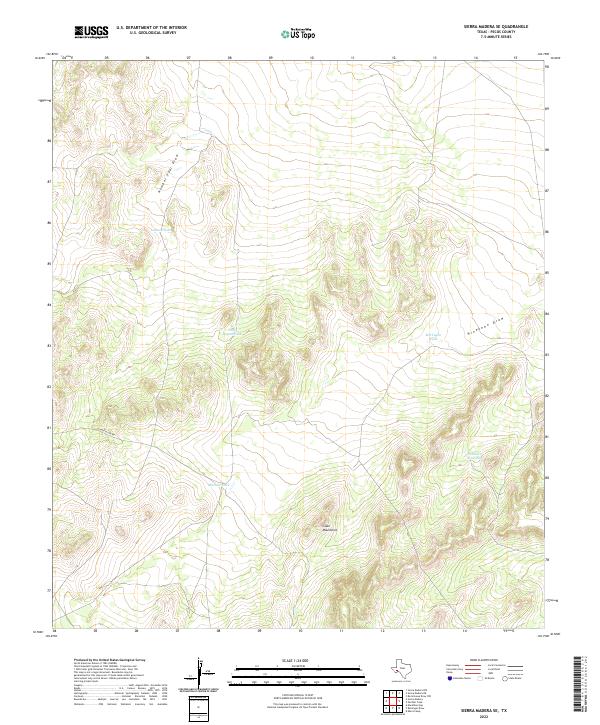 Sierra Madera SE topographic map thumbnail